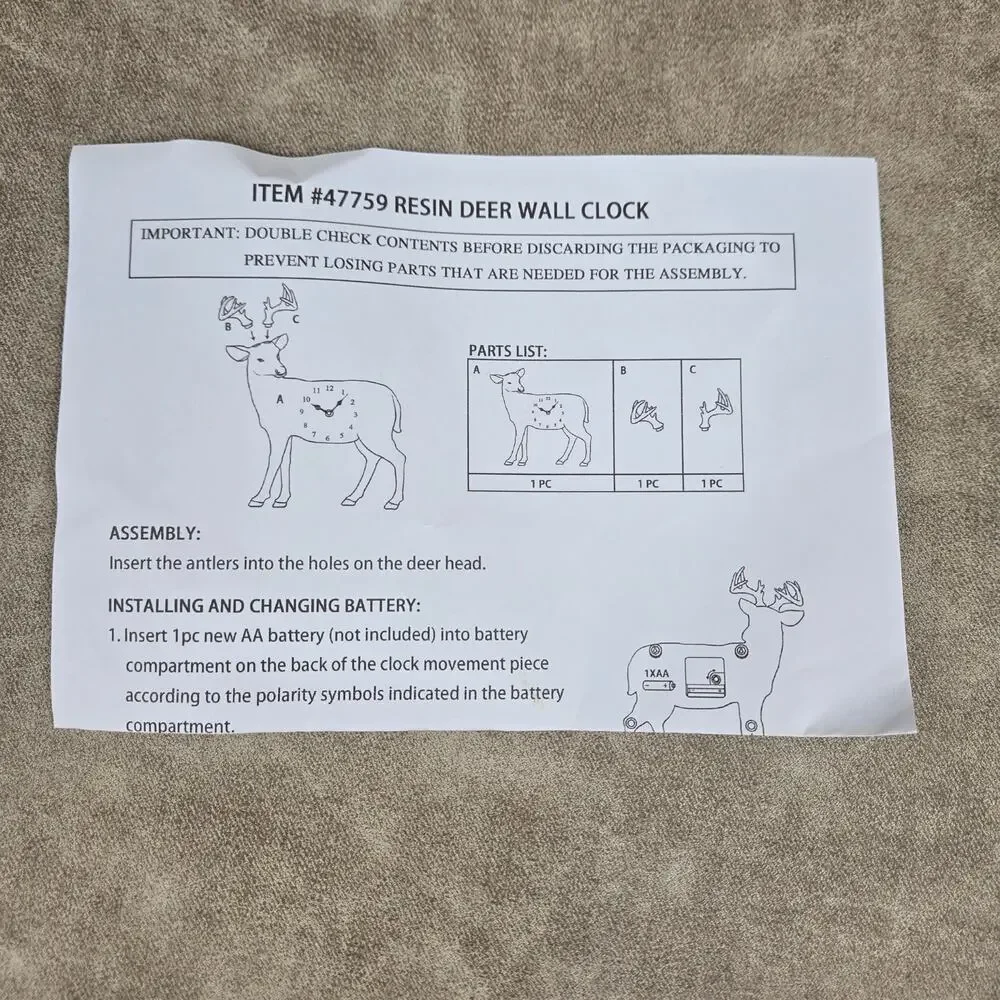 Deer Wall Clock